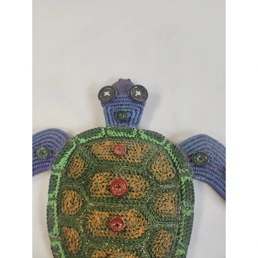 Vintage Ceramic Seaturtle Handpainted Paper Weight Table Decorative